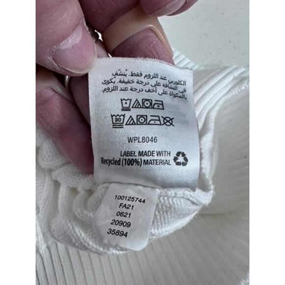 White Cable Knit Sweater, No Brand Tag, Size XL, Washed & Air Dried,Quiet Luxury - Picture 8 of 11